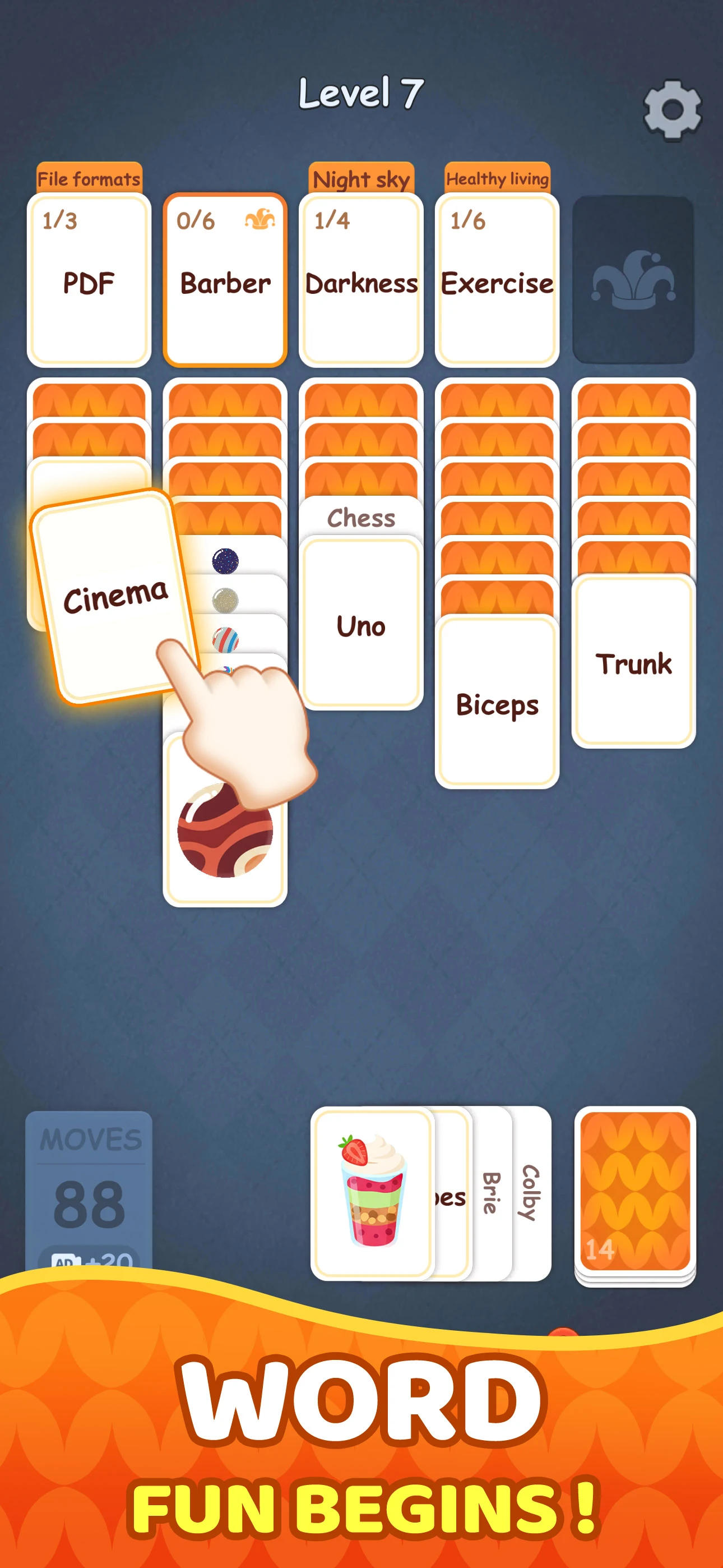 Associate Words: Solitaire screenshot